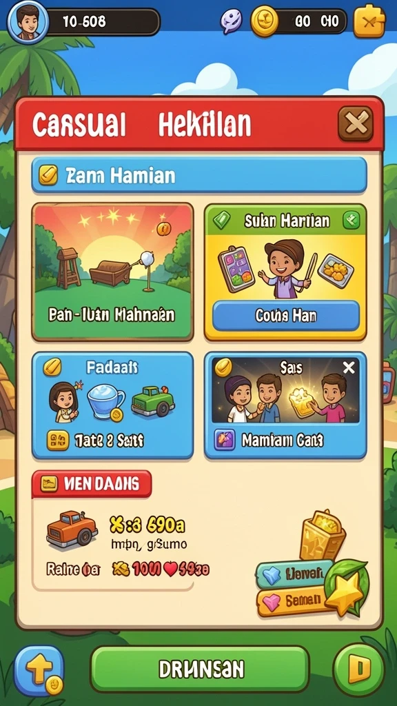55five - Screenshot menunjukkan fitur tantangan sosial dengan teman.